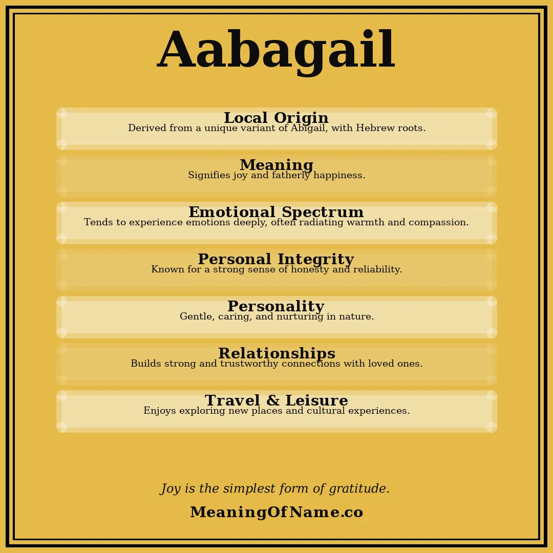 Aabagail name meaning poster