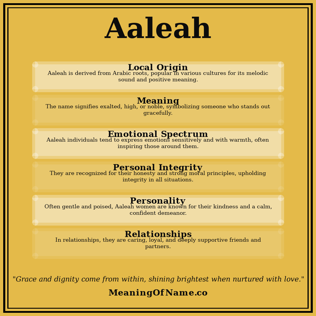 Aaleah name meaning poster