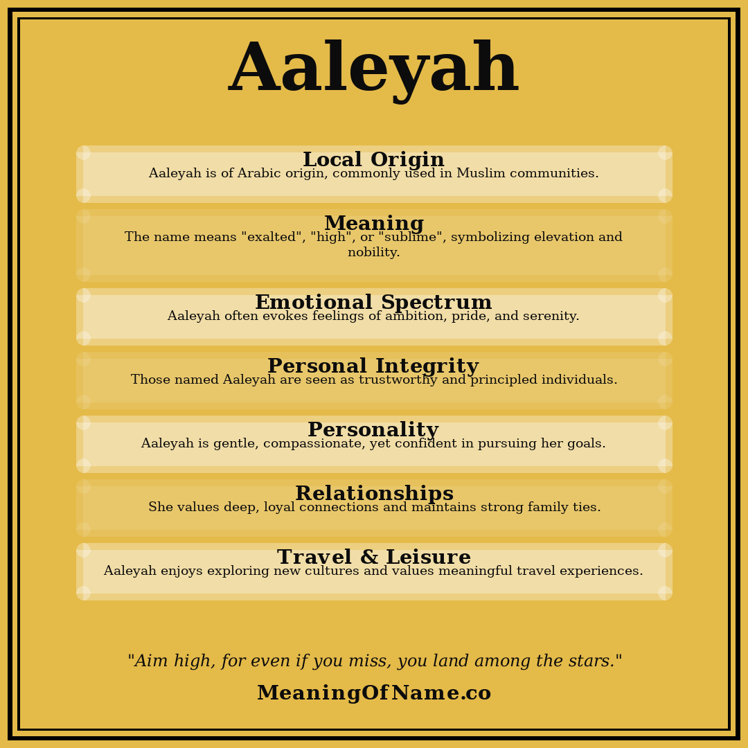 Aaleyah name meaning poster