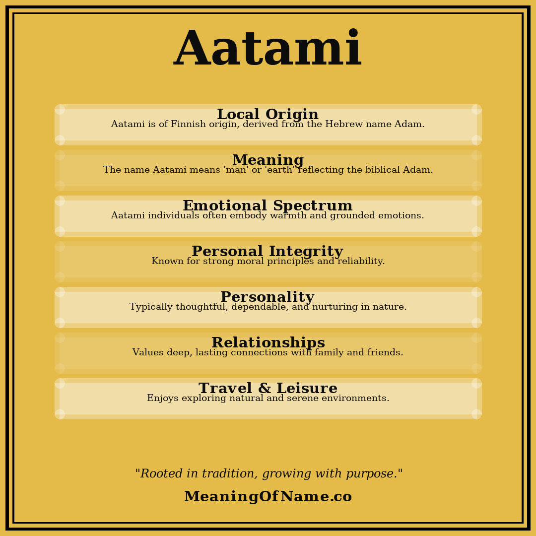 Aatami name meaning poster