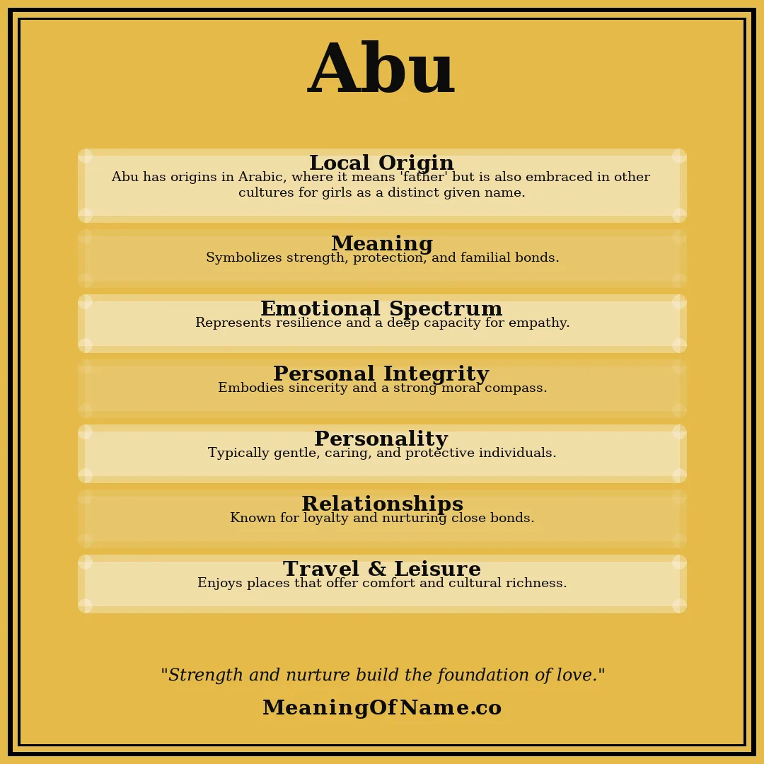 Abu name meaning poster