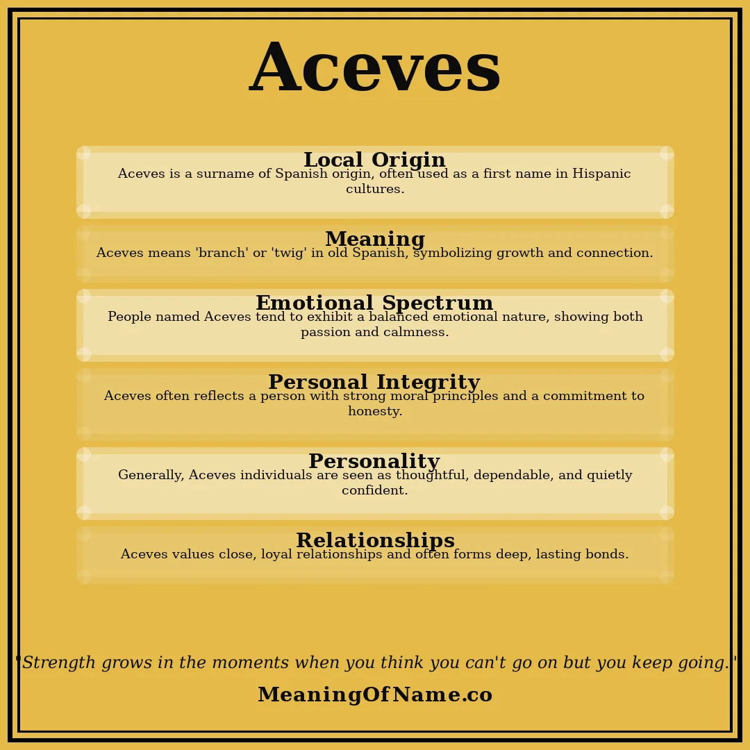 Aceves name meaning poster