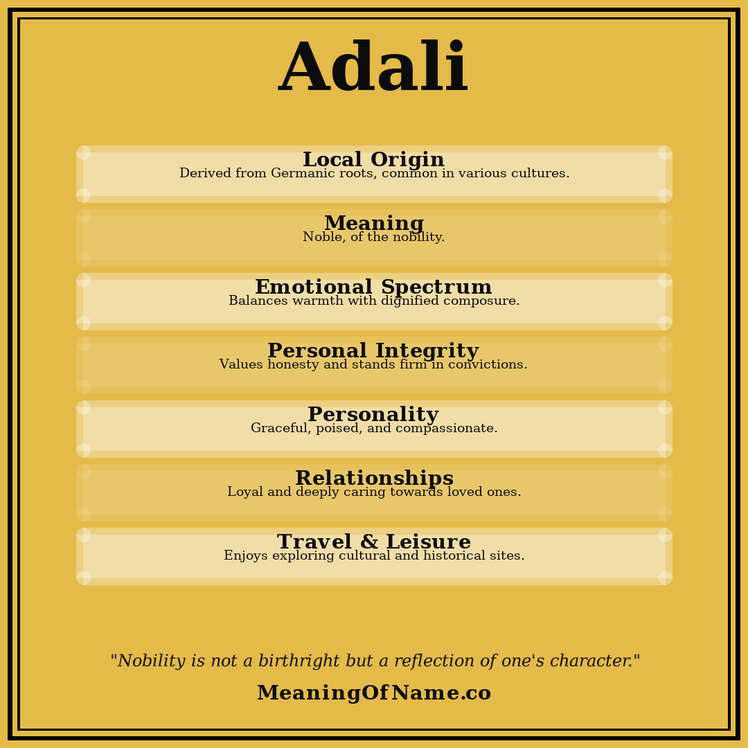 Adali name meaning poster