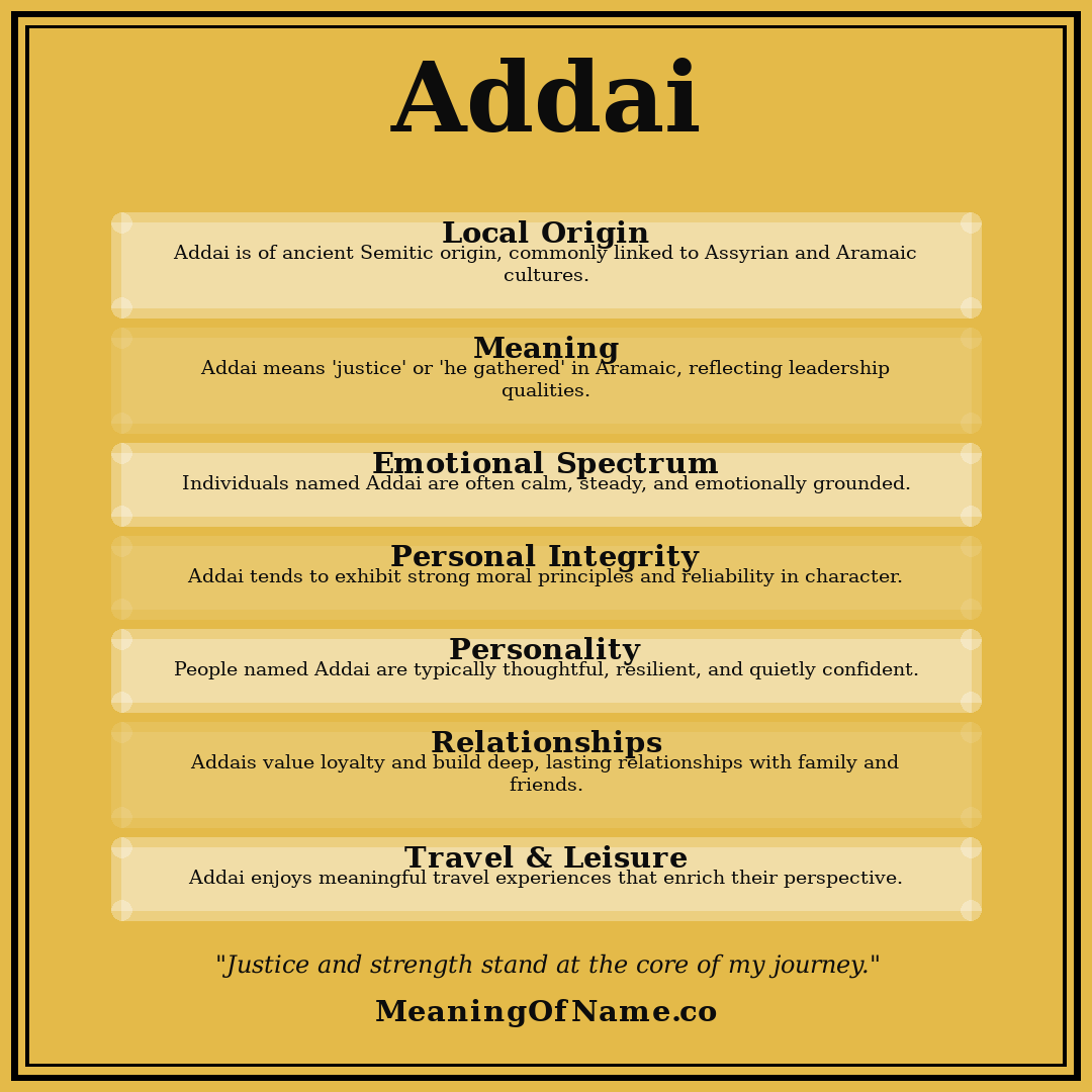 Addai name meaning poster