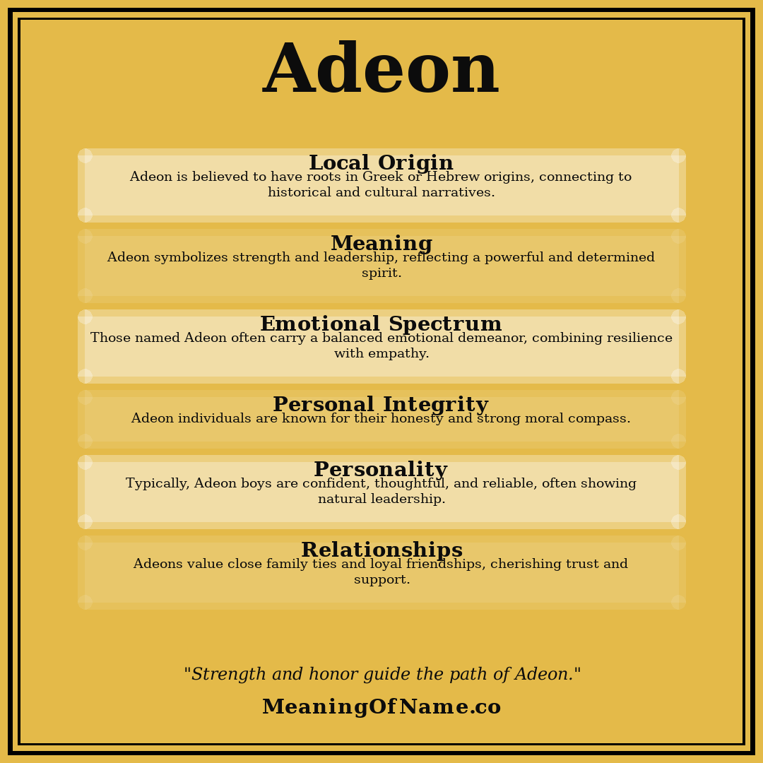 Adeon name meaning poster