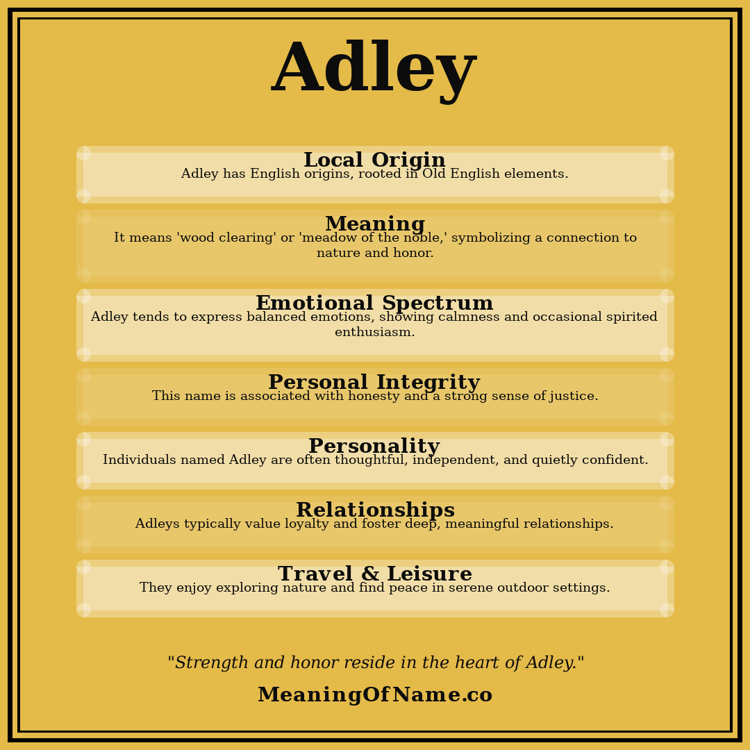 Adley name meaning poster