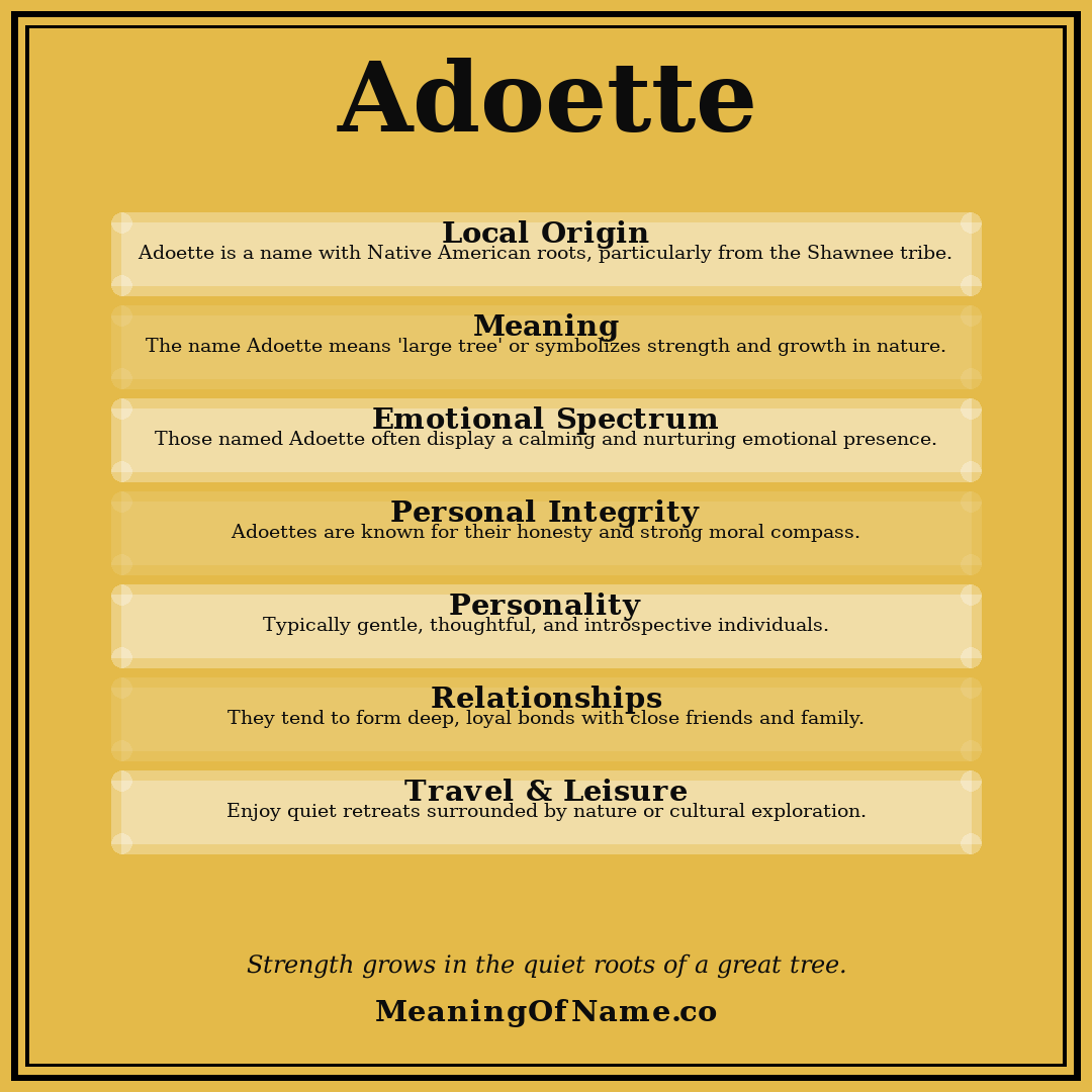 Adoette name meaning poster