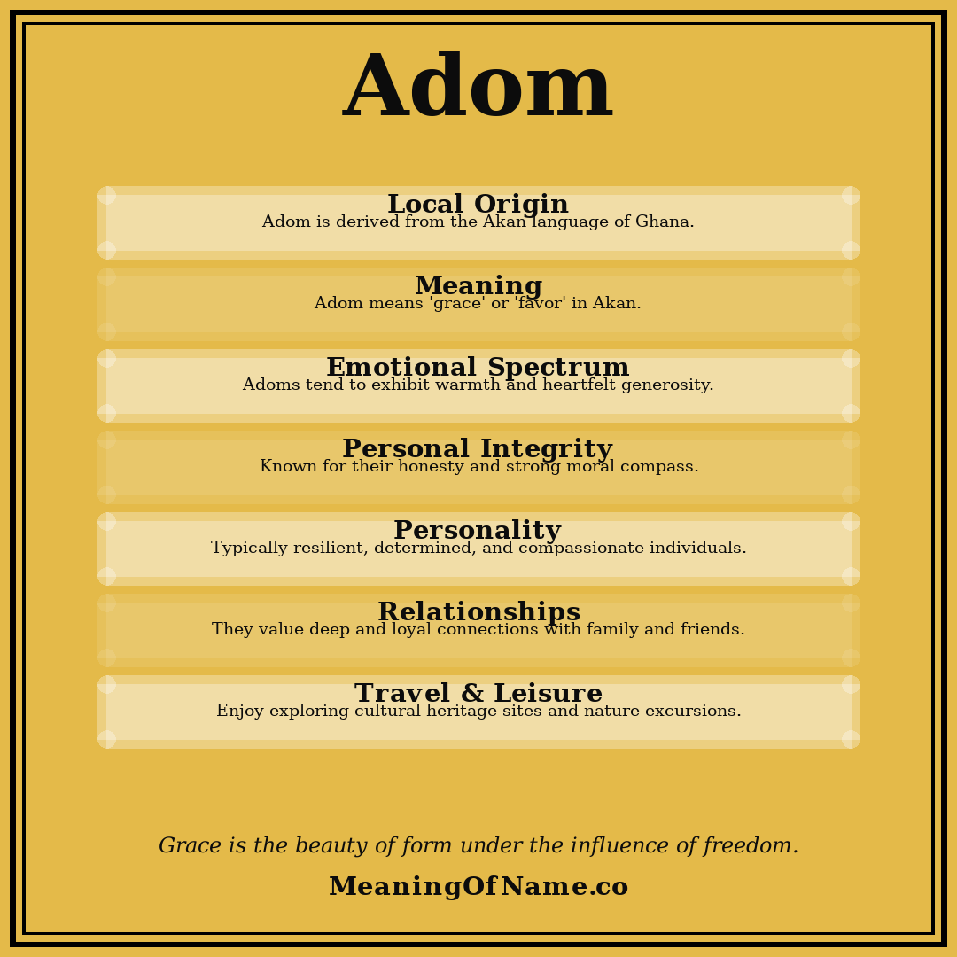 Adom name meaning poster
