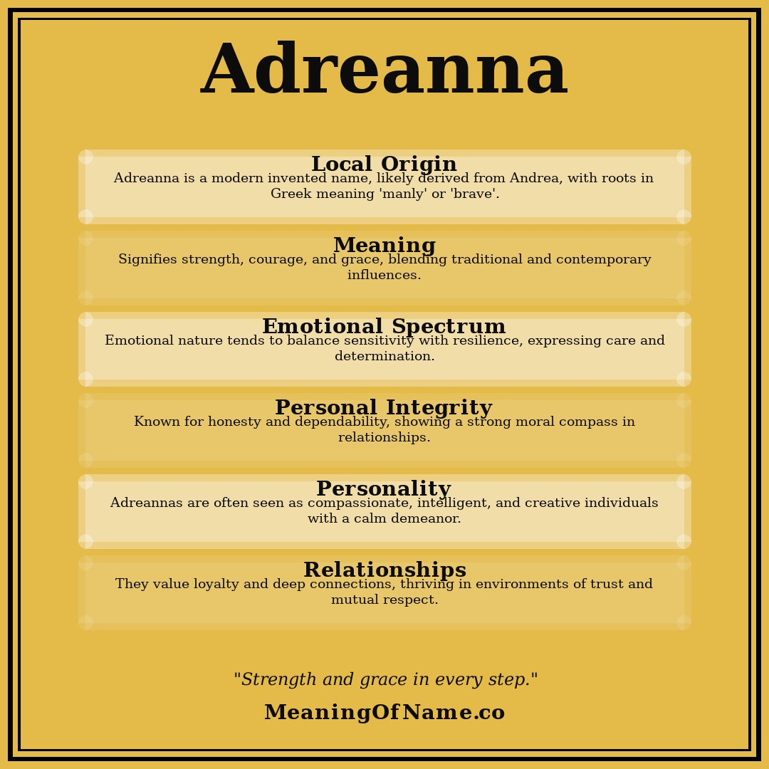Adreanna name meaning poster