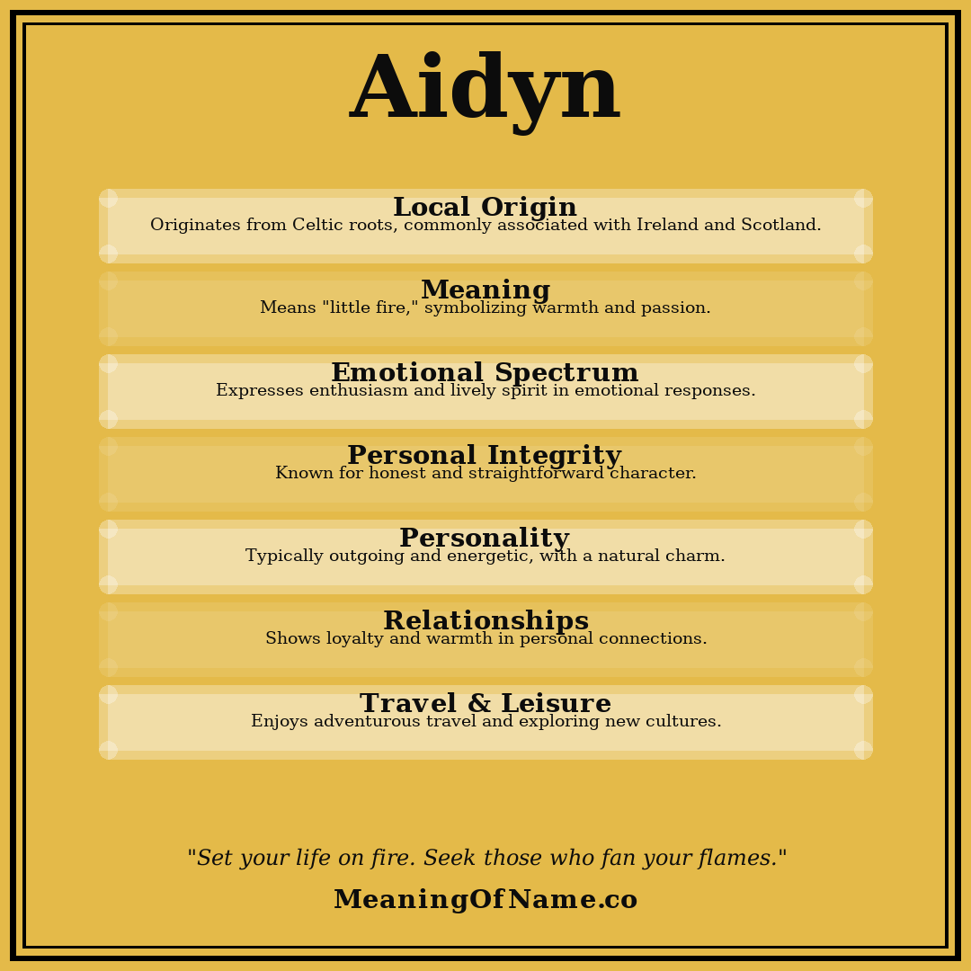 Aidyn name meaning poster
