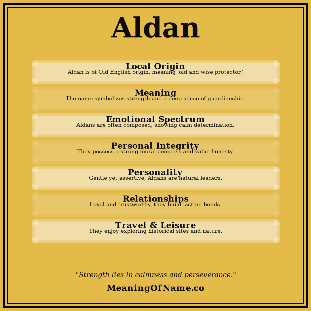 Aldan name meaning poster