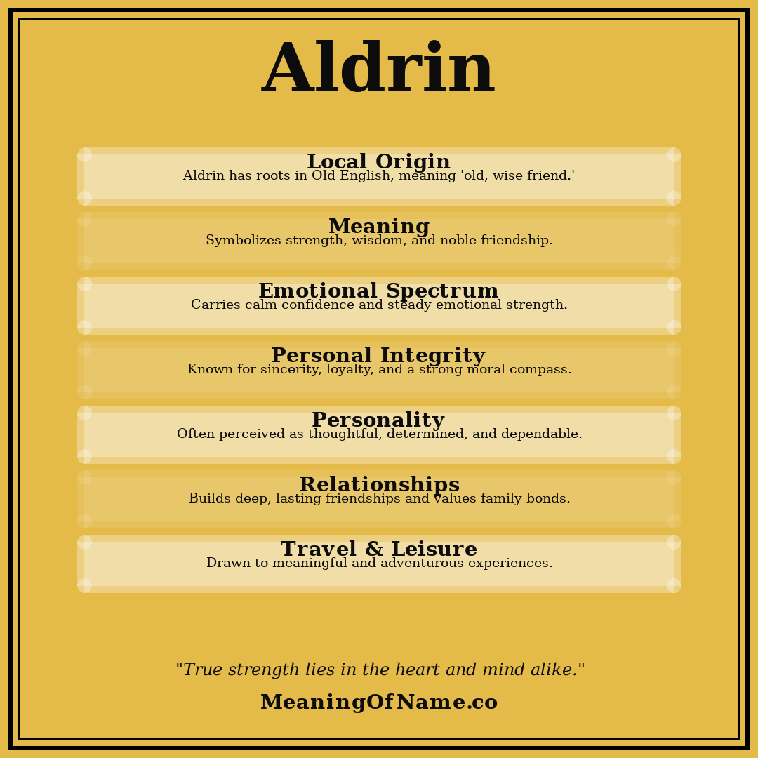 Aldrin name meaning poster