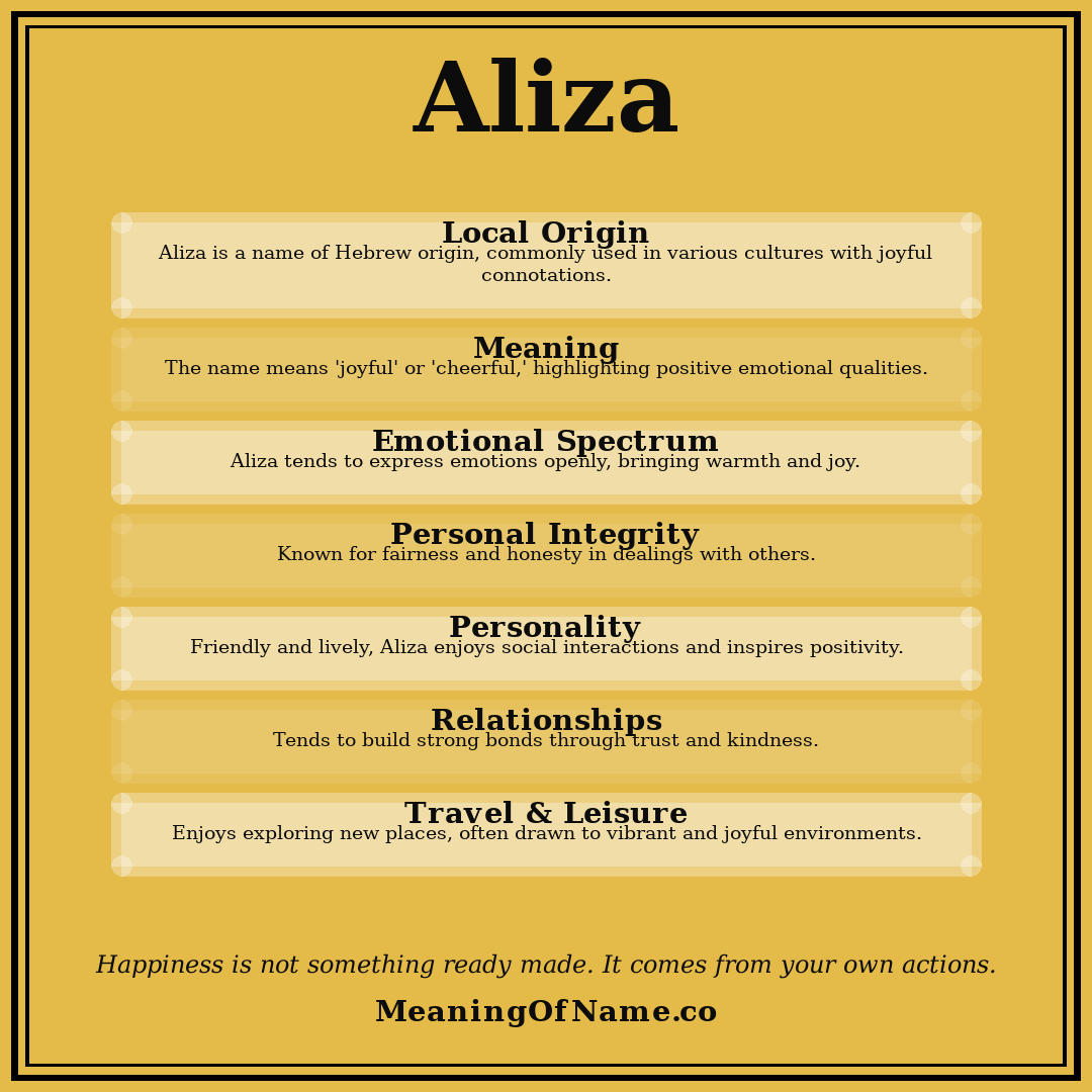 Aliza name meaning poster