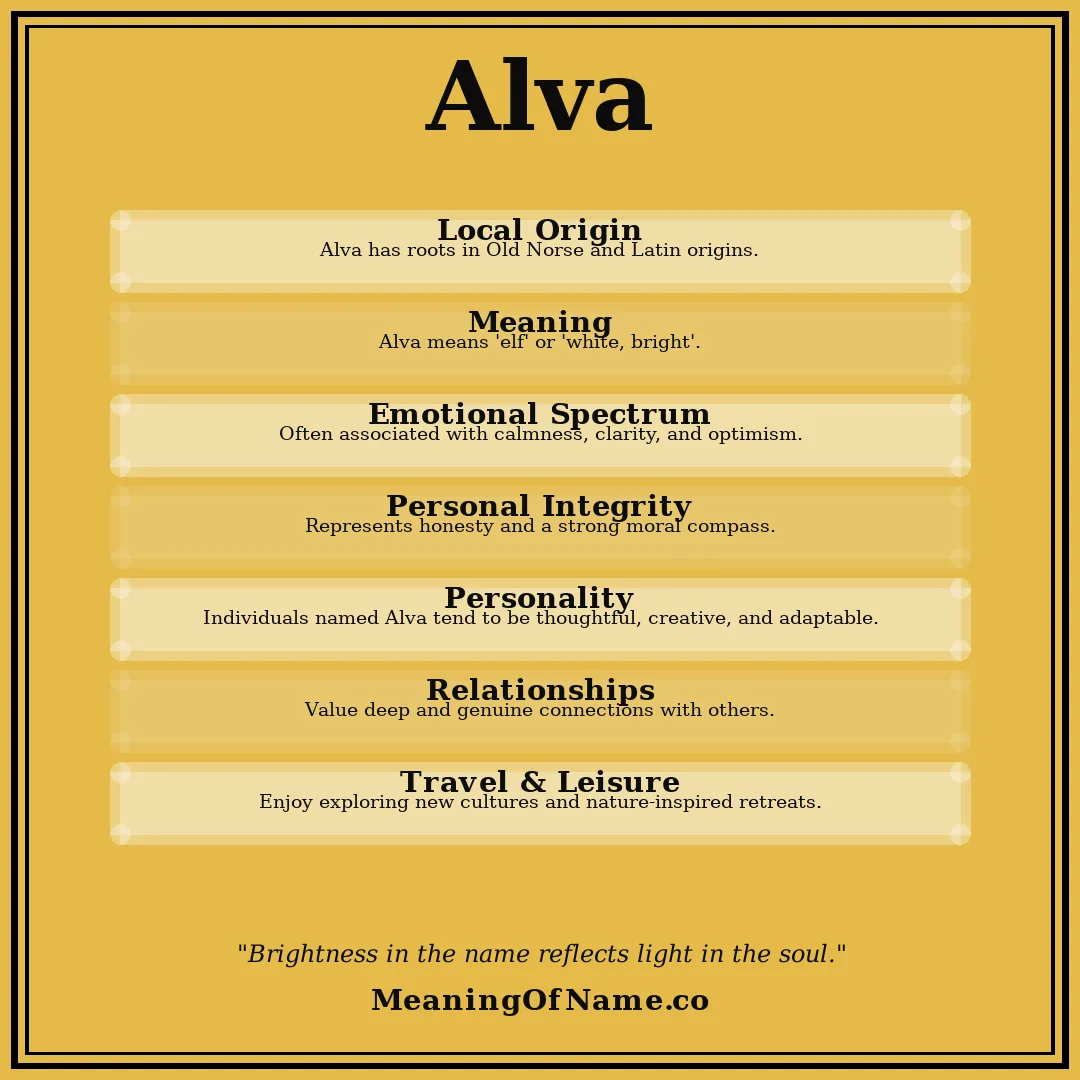 Alva name meaning poster