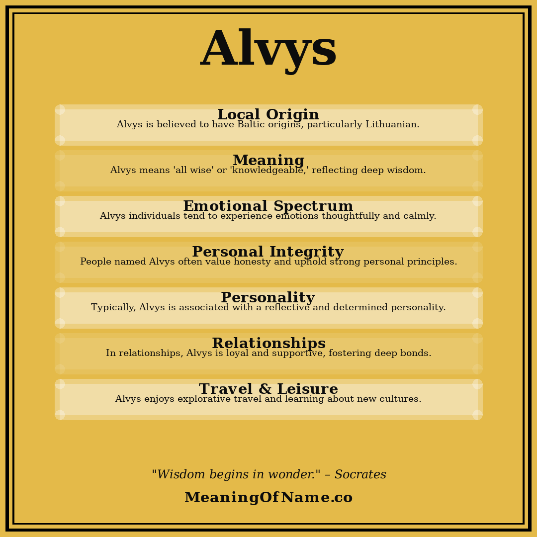 Alvys name meaning poster