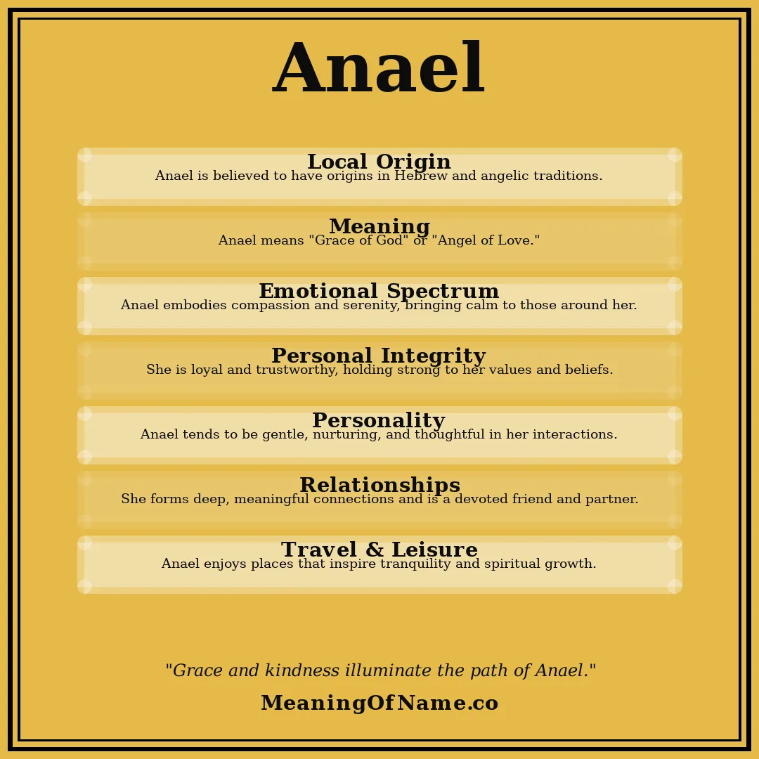 Anael name meaning poster