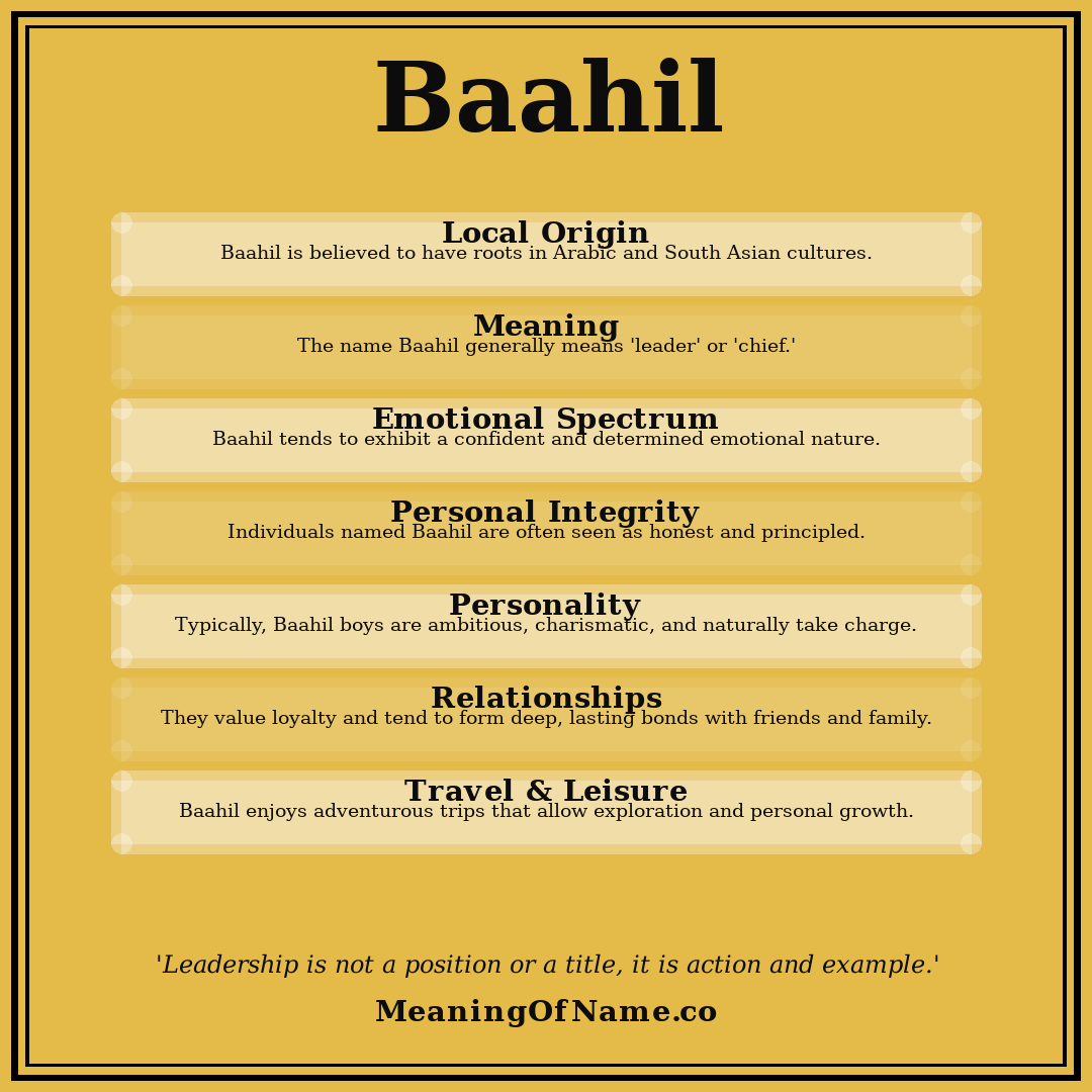 Baahil name meaning poster