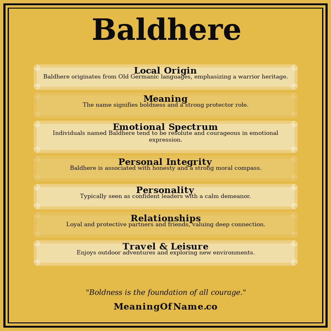 Baldhere name meaning poster