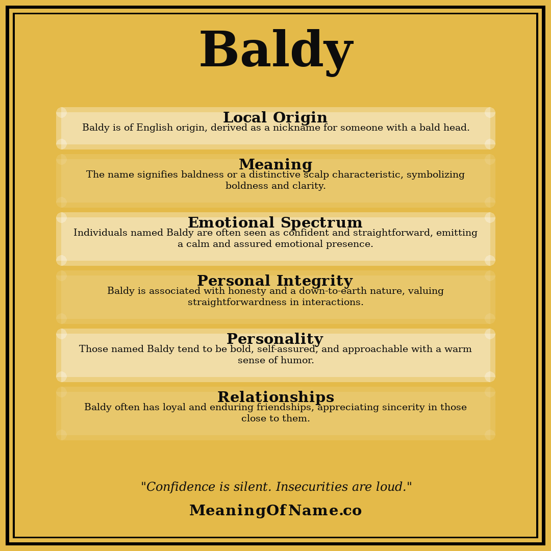 Baldy name meaning poster