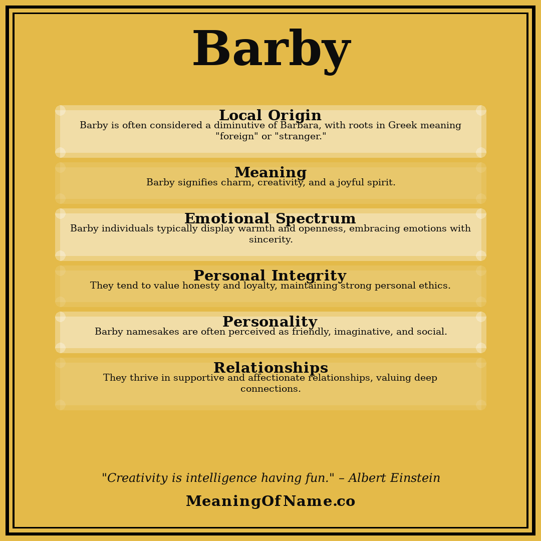 Barby name meaning poster