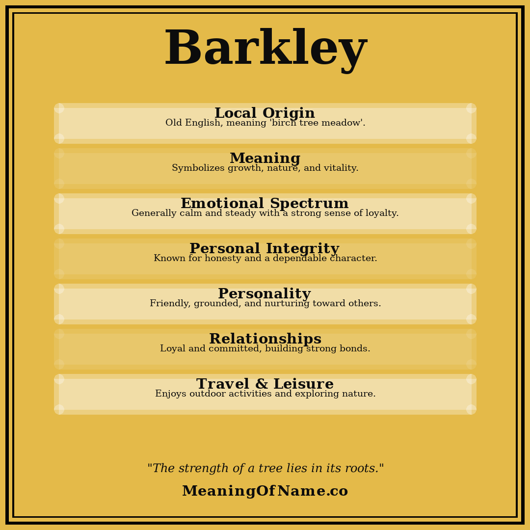 Barkley name meaning poster