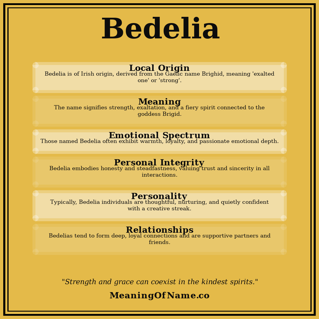 Bedelia name meaning poster