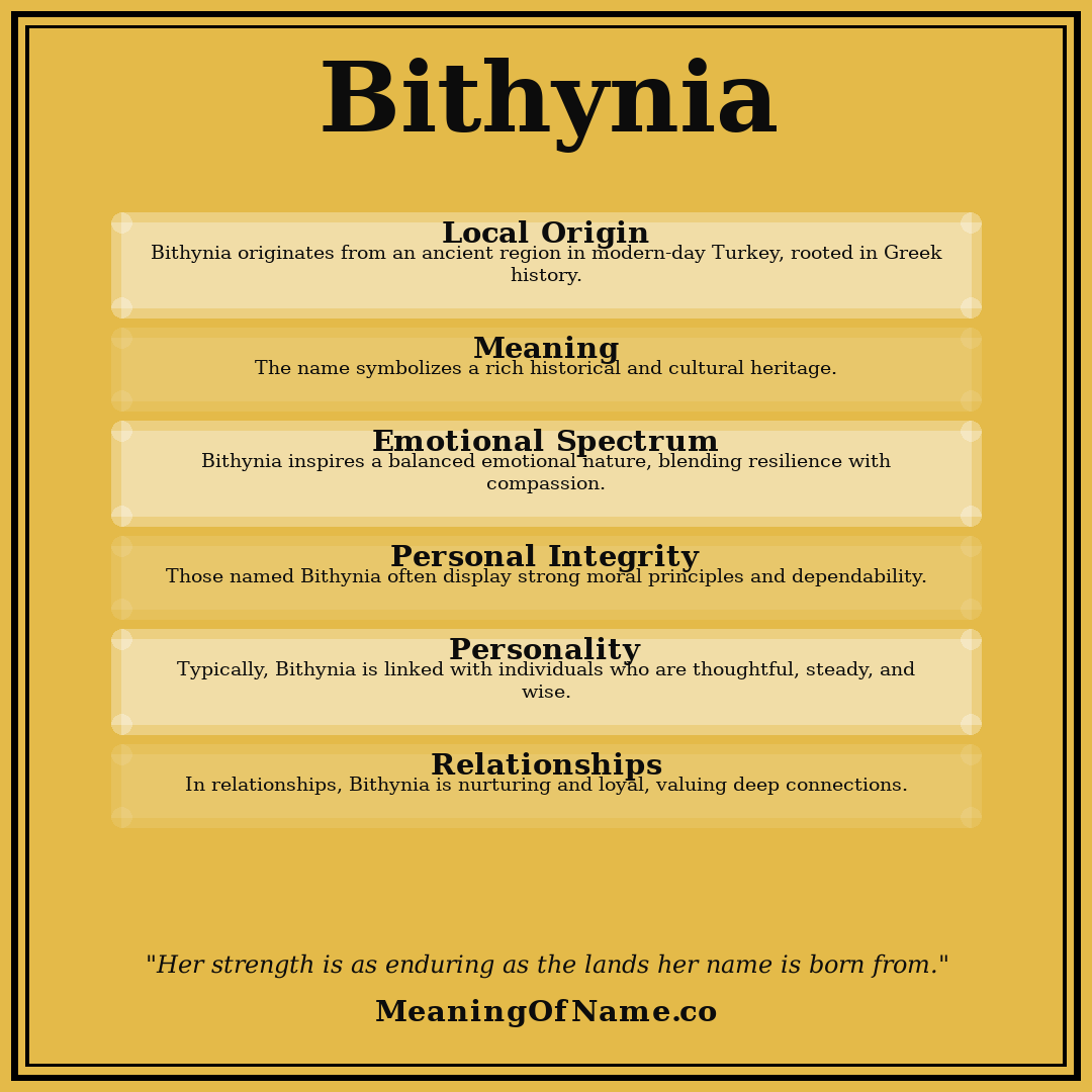 Bithynia name meaning poster