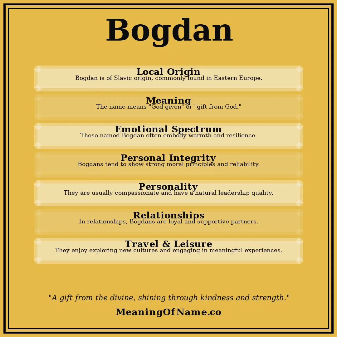 Bogdan name meaning poster