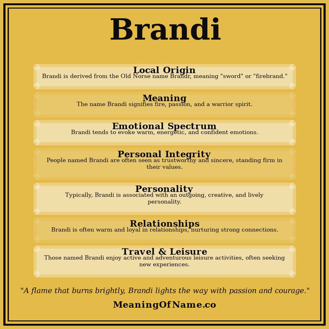 Brandi name meaning poster