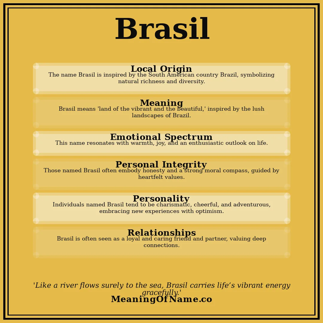 Brasil name meaning poster