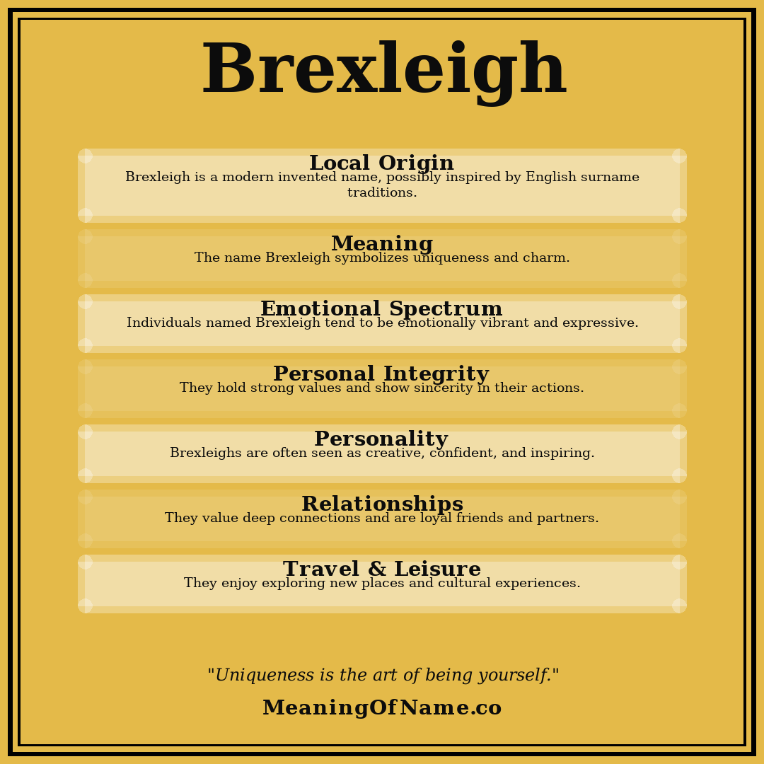 Brexleigh name meaning poster