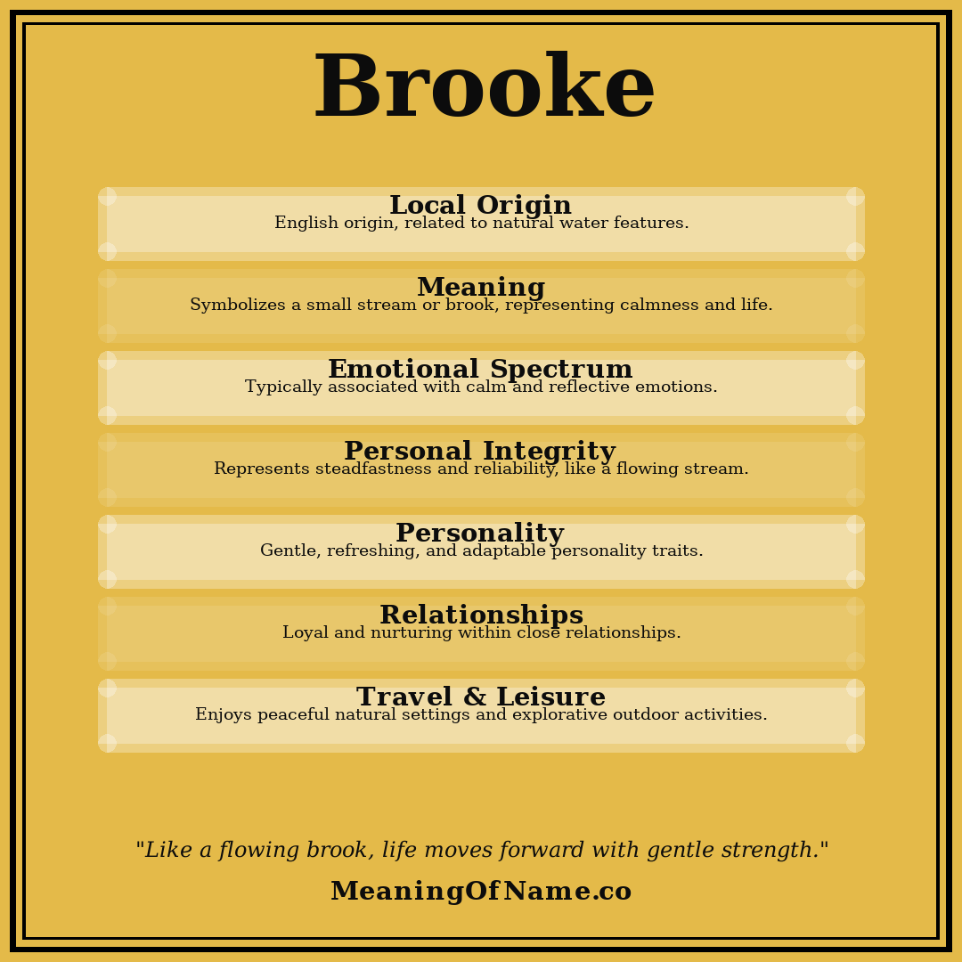 Brooke name meaning poster