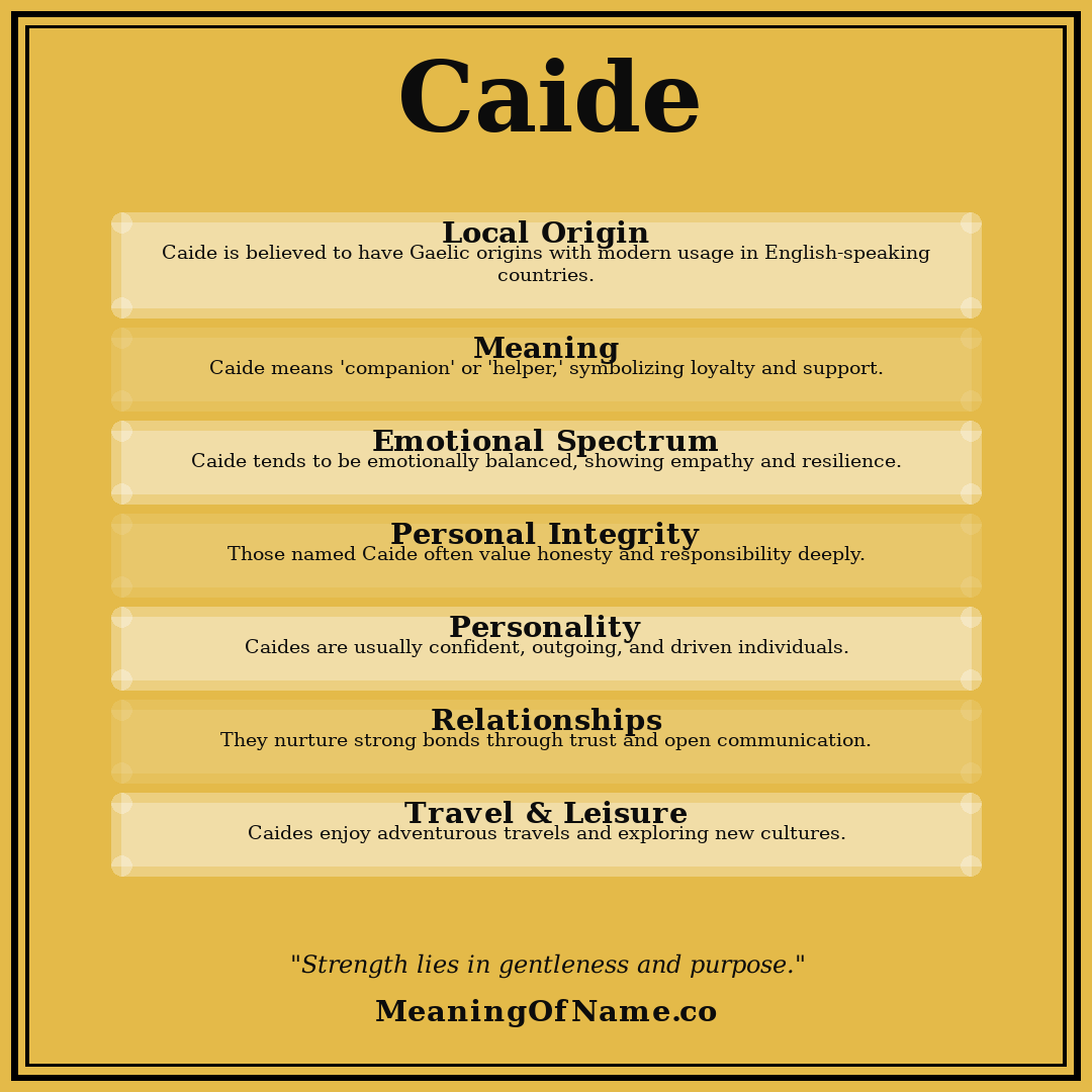 Caide name meaning poster