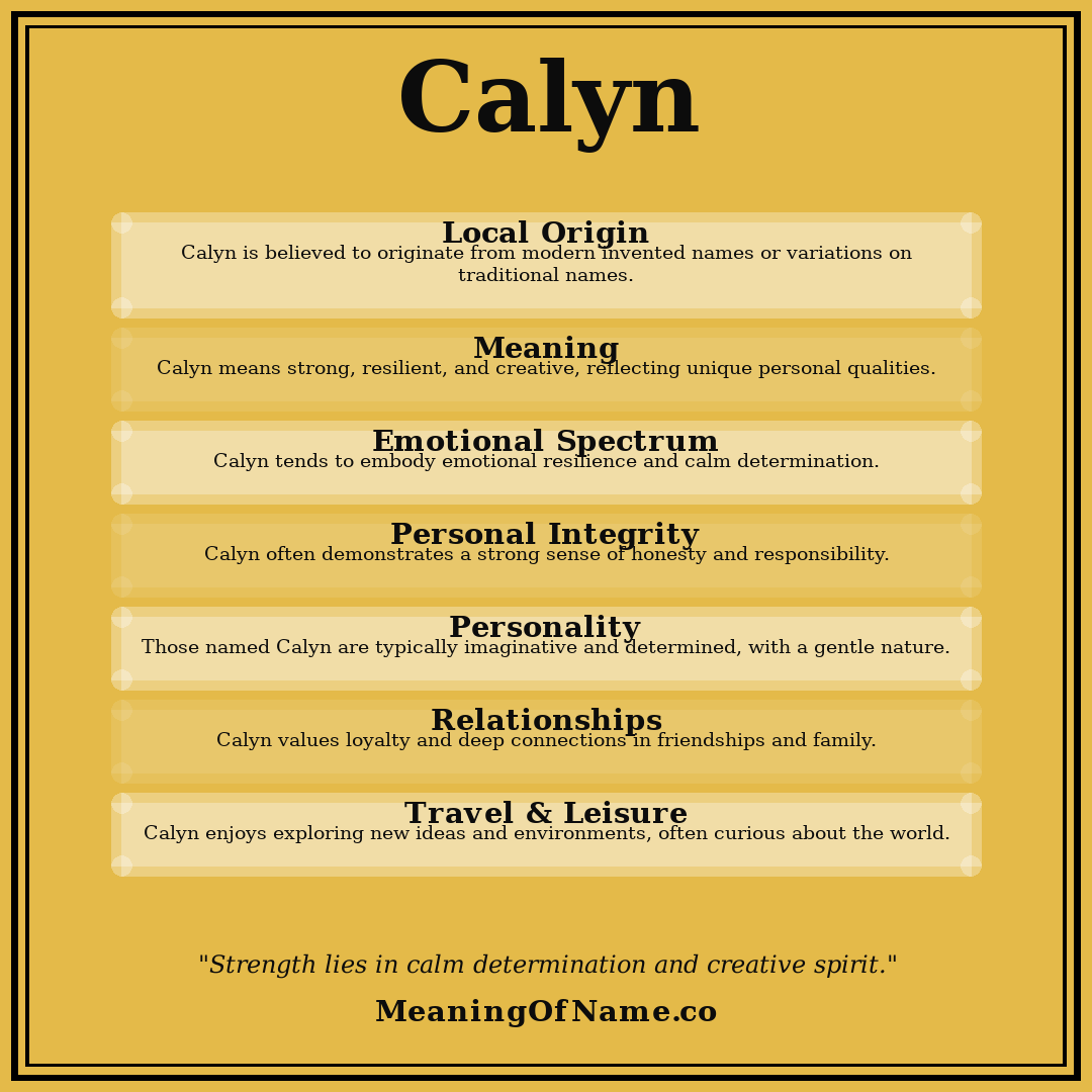 Calyn name meaning poster