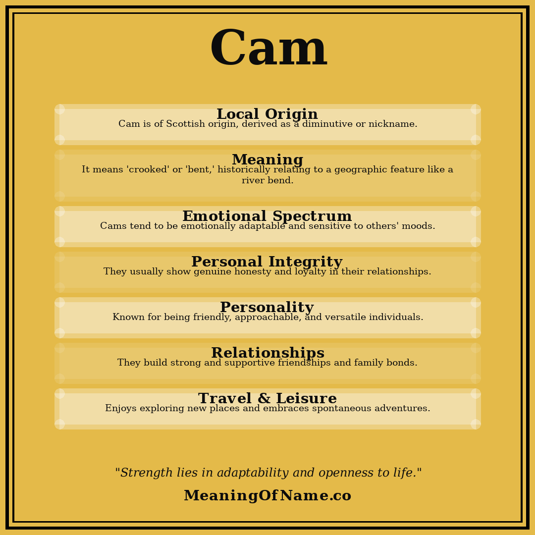 Cam name meaning poster