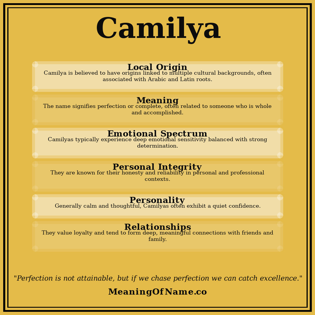Camilya name meaning poster