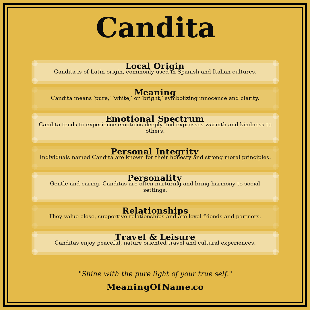 Candita name meaning poster