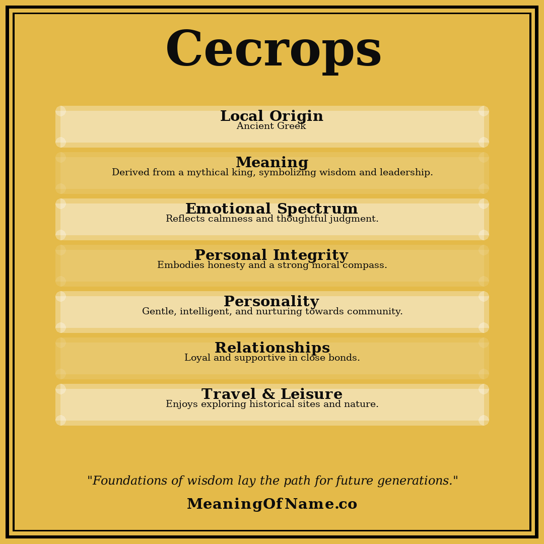 Cecrops name meaning poster