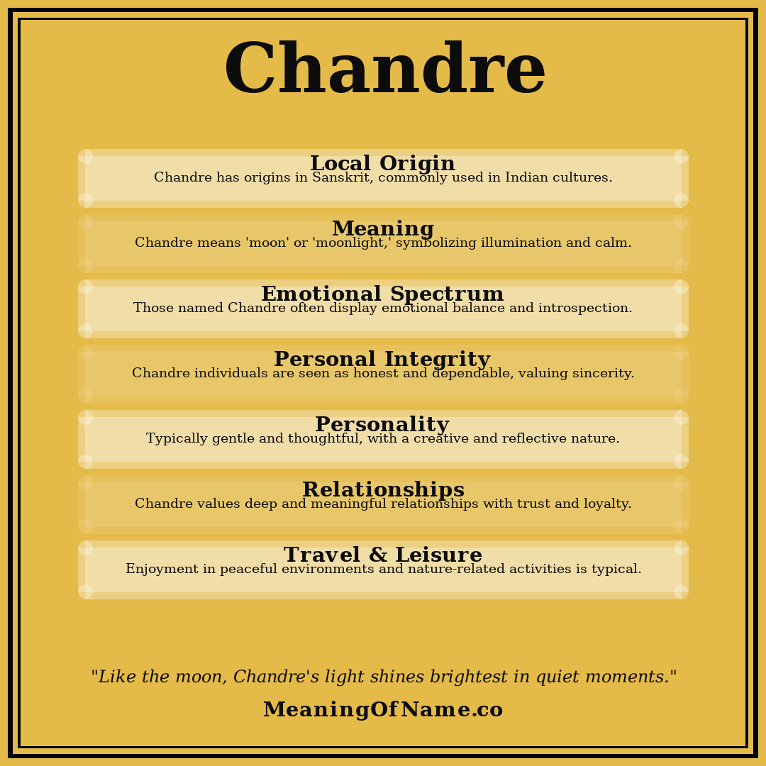 Chandre name meaning poster