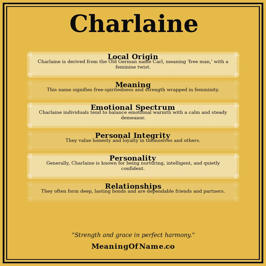 Charlaine name meaning poster