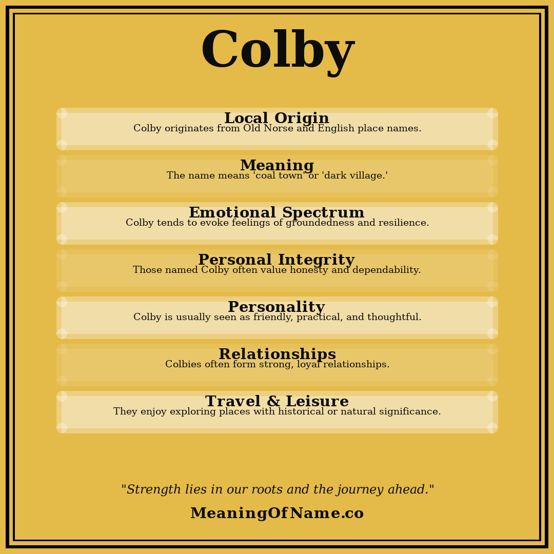 Colby name meaning poster