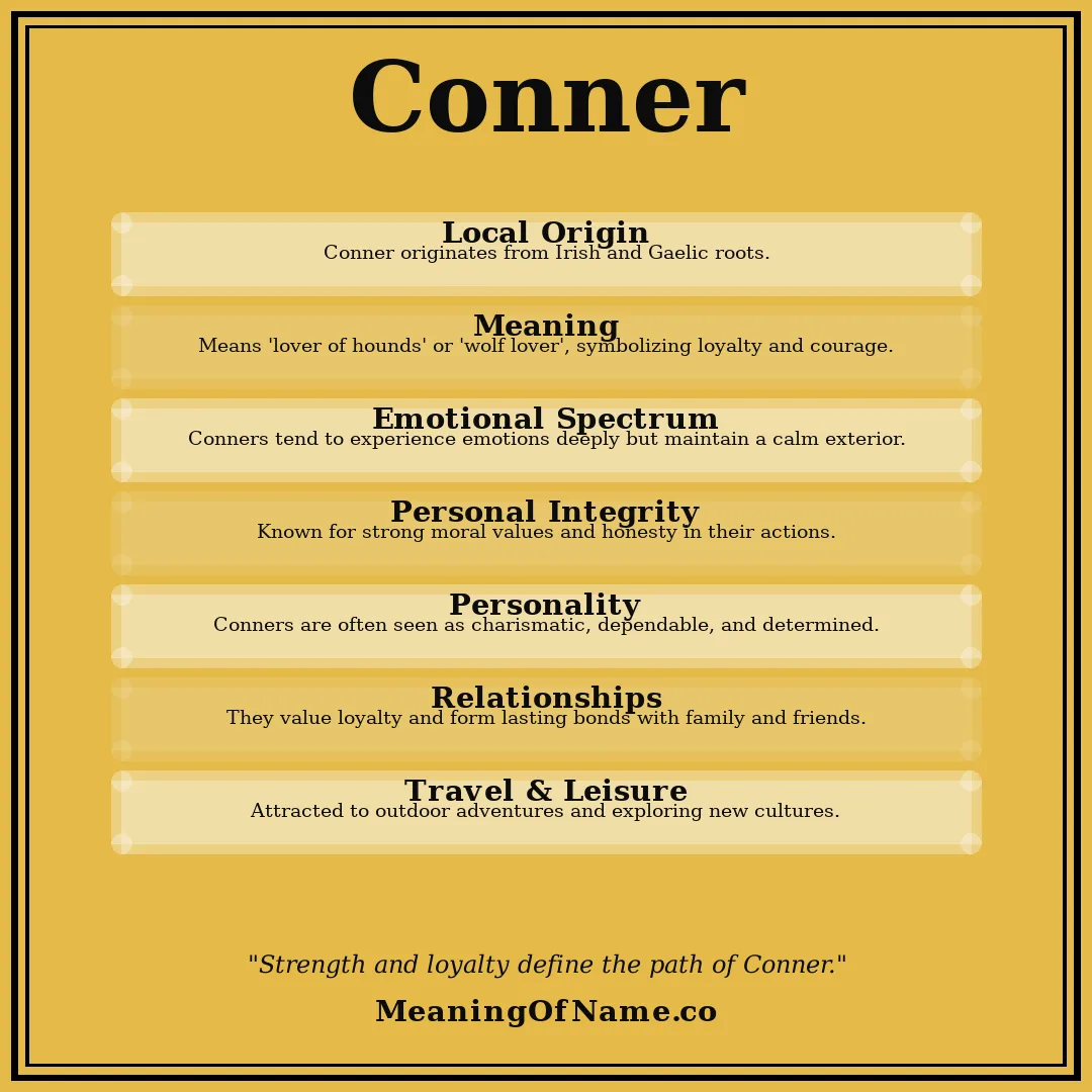 Conner name meaning poster