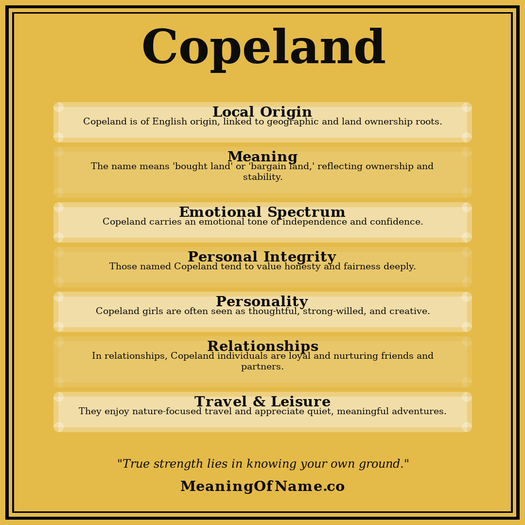 Copeland name meaning poster