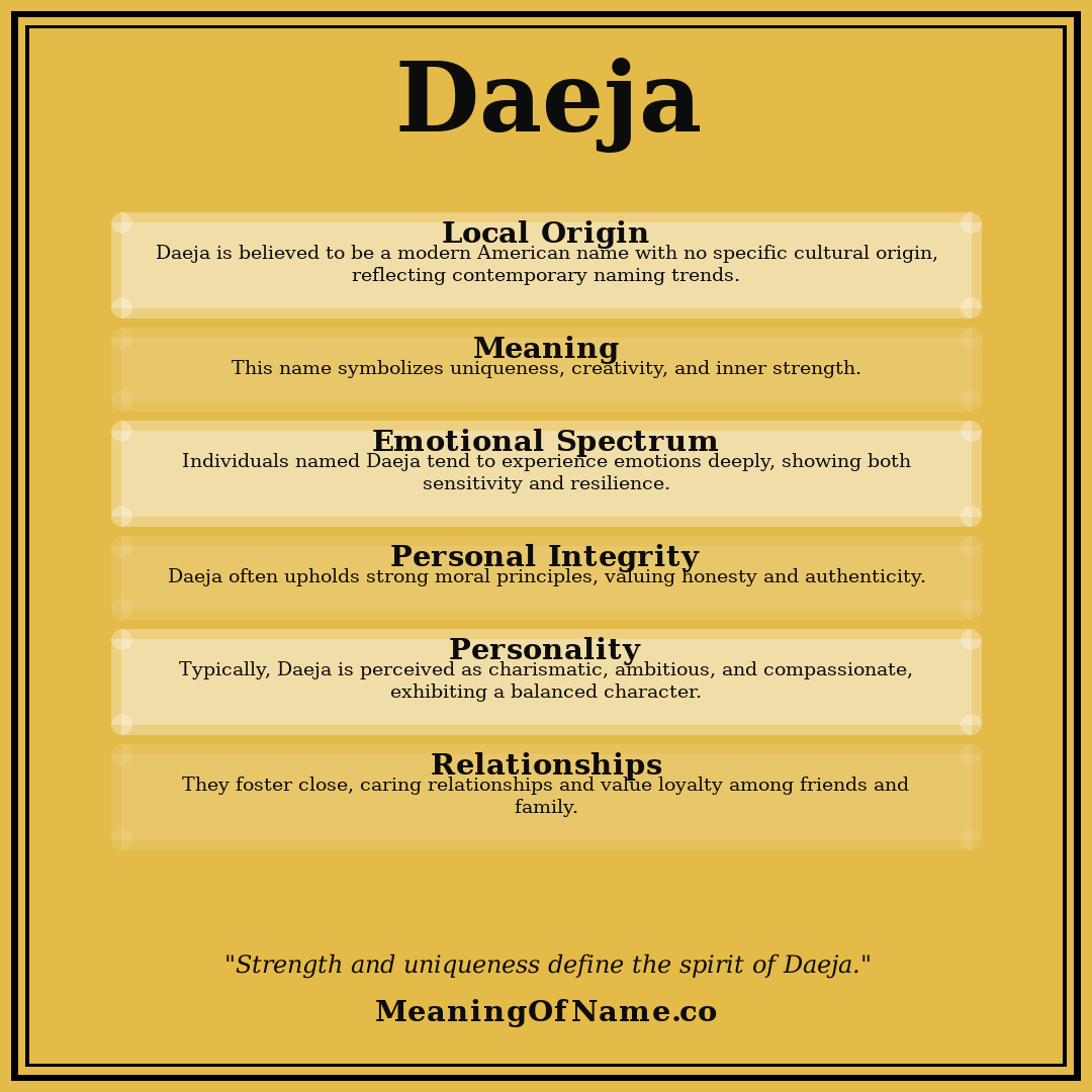 Daeja name meaning poster