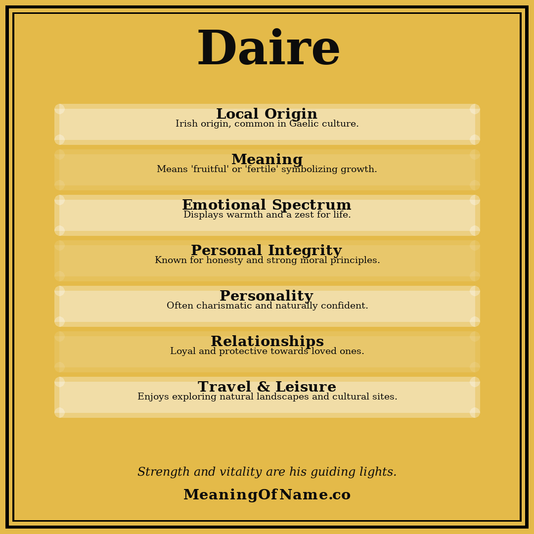 Daire name meaning poster