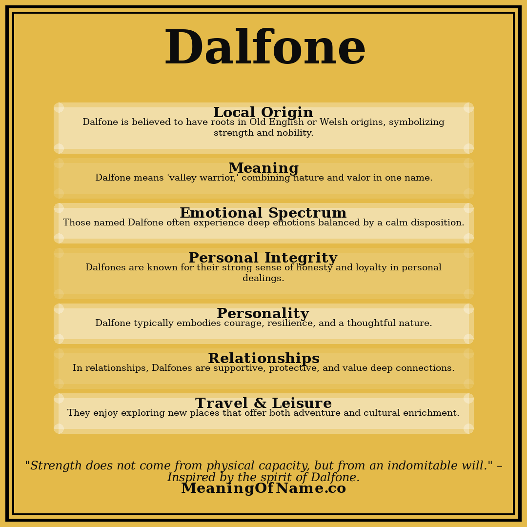 Dalfone name meaning poster