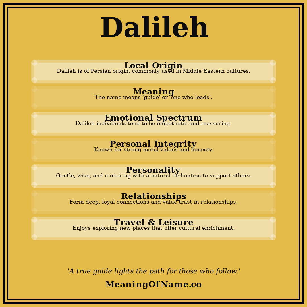 Dalileh name meaning poster