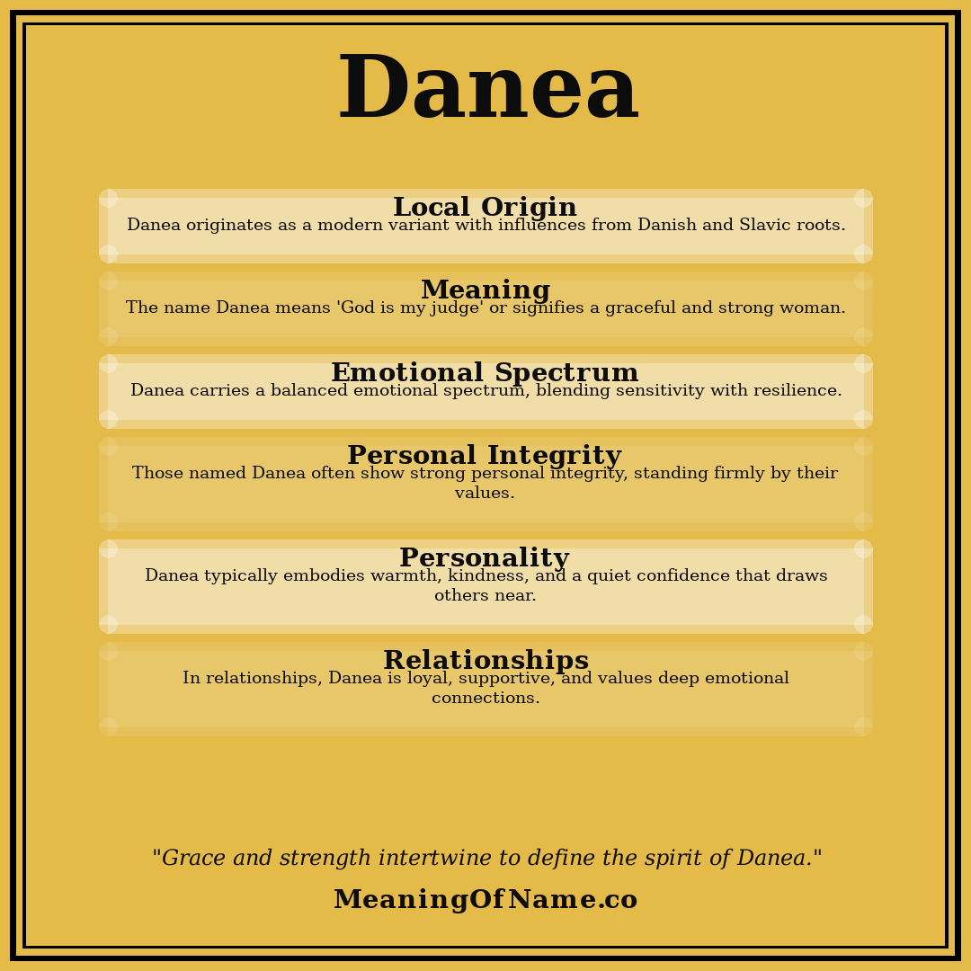 Danea name meaning poster