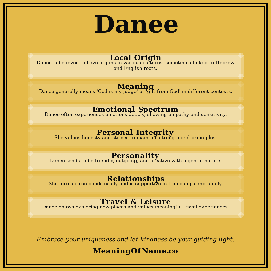 Danee name meaning poster