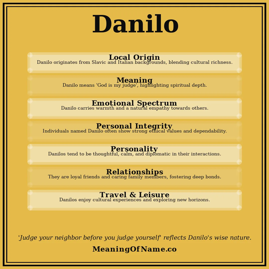 Danilo name meaning poster
